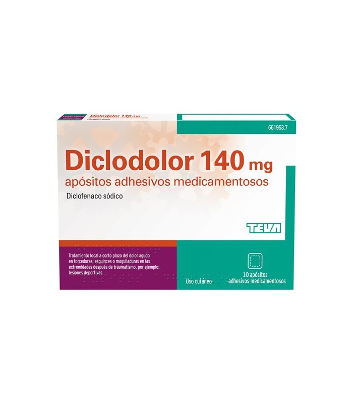 DICLODOLOR 140 MG 10 APOSITOS ADHESIVOS Medicamentos y Inicio - 