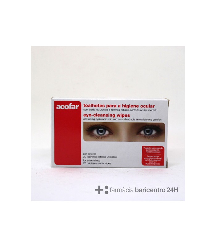 ACOFAR TOALLITAS PARA HIGIENE OCULAR 20 U Higiene ocular y Salud ocular - 