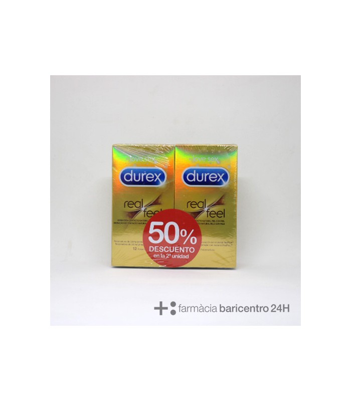 DUREX PRESERVATIVOS REAL FEEL 12 UND DUPLO Preservativos y Salud Sexual - 