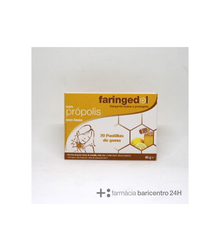 FARINGEDOL PASTILLAS DE GOMA 20 G MIEL LIMON 20 Garganta y Salud Respiratoria - 