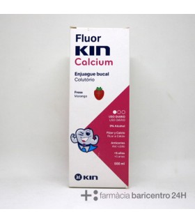FLUOR KIN CALCIO FRESA 500 ML Anticaries y Higiene Bucal - KIN