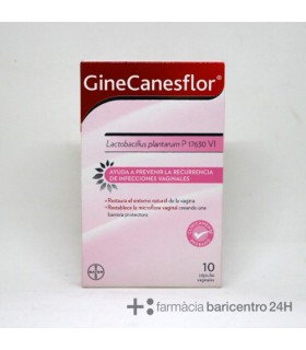 GINECANESFLOR 10 CAPSULAS VAGINALES Hidratacion y Higiene Intima - BAYER
