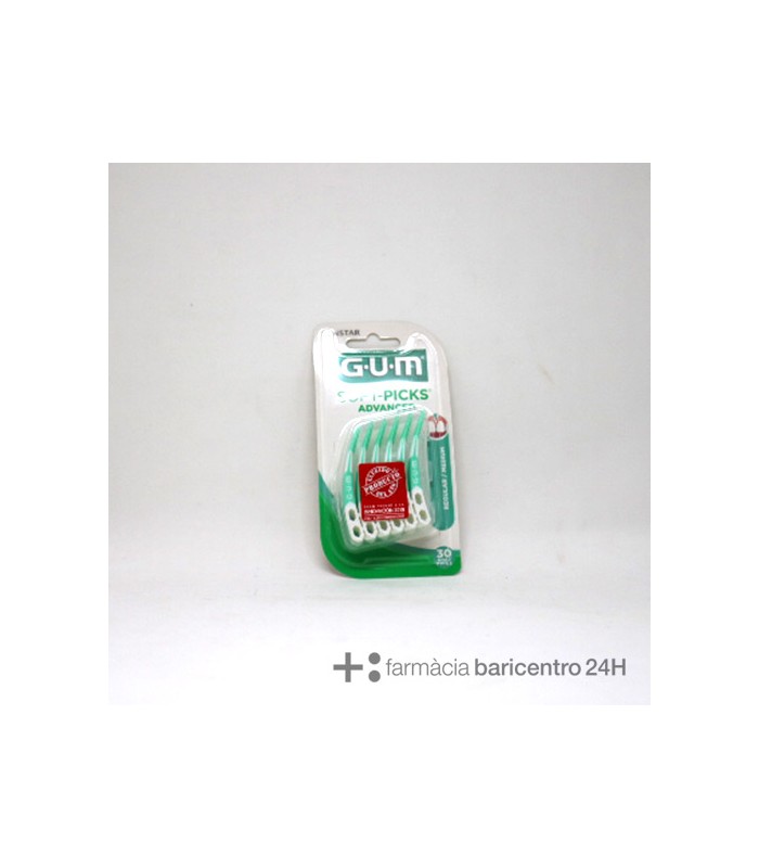 GUM SOFT PICKS ADVANCED 30 UN Cepillos y Higiene Bucal - 
