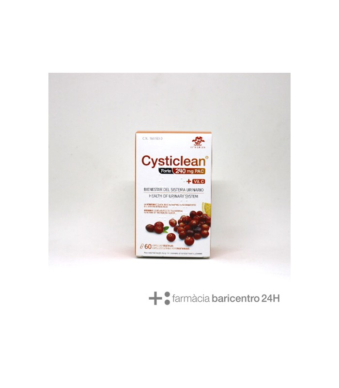 CYSTICLEAN FORTE 240 MG PAC + VITAMINA C 60 CAPSULAS Infecciones urinarias y Salud vias urinarias - 