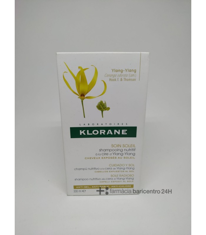 KLORANE CHAMPU YLANG YLANG 200 ML Especificos y Solar facial - 