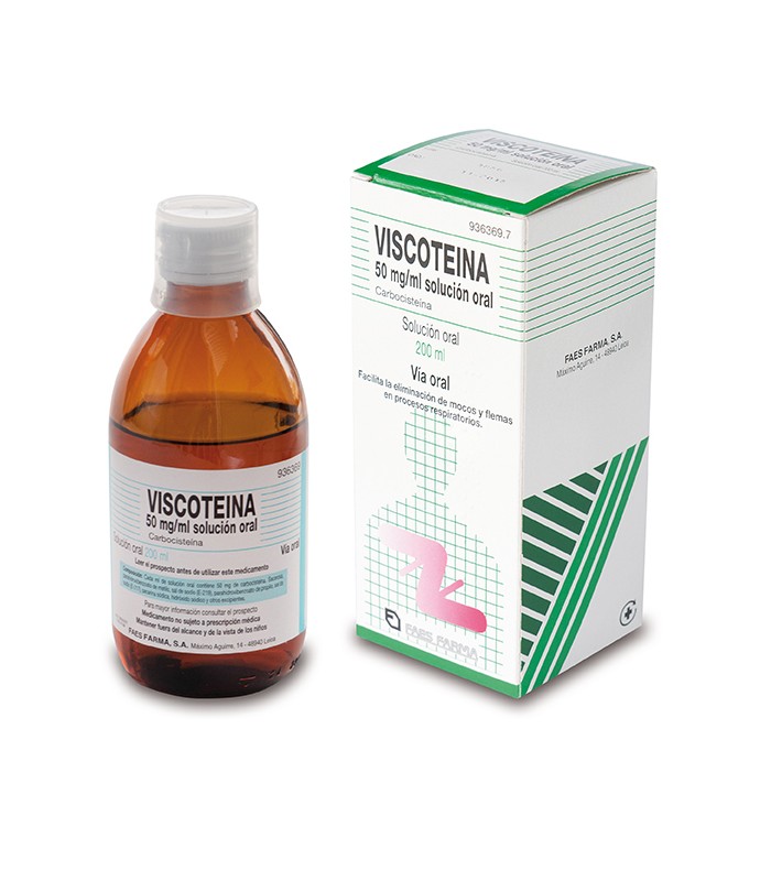 VISCOTEINA 50 MG-ML SOLUCION ORAL 200 ML Tos y mucosidad y Resfriado, tos y Gripe - FAES FARMA