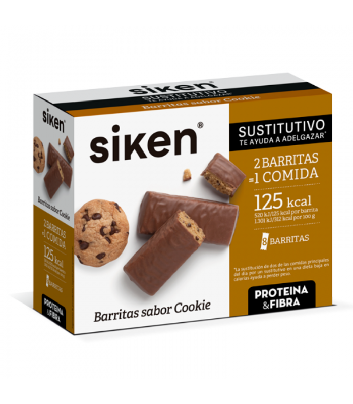 SIKEN SUSTITUTIVO BARRITAS SABOR COOKIE 8 UNIDADES Inicio y  - FAES FARMA