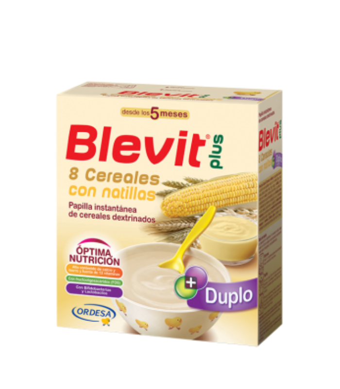 BLEVIT PLUS DUPLO 8 CEREALES CON NATILLAS 600 G Papillas y galletas y Alimentacion del bebe - BLEMIL Y BLEVIT