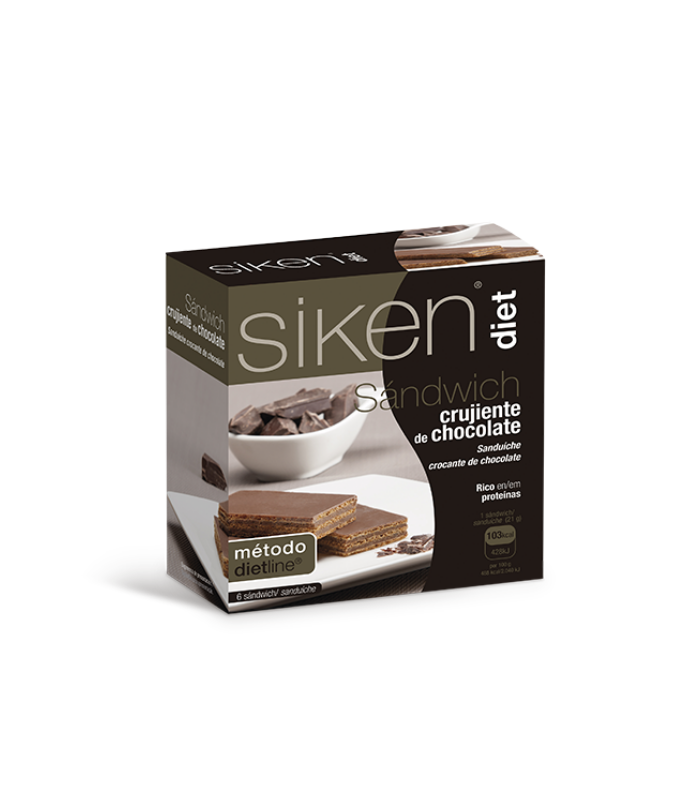 SIKEN DIET SANDWICH CRUJIENTE DE CHOCOLATE 6 UNIDADES Dietetica y Inicio - SIKEN