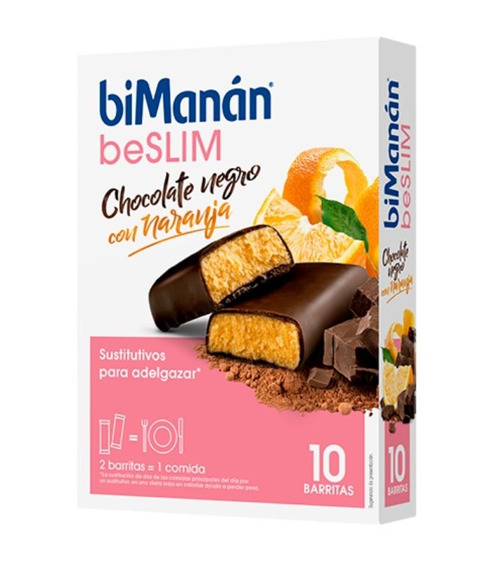 BIMANAN SUSTITUTIVE BARRITA CHOCOLATE Y NARANJA 8 BARRITAS Control de Peso y Dietetica - BIMANAN