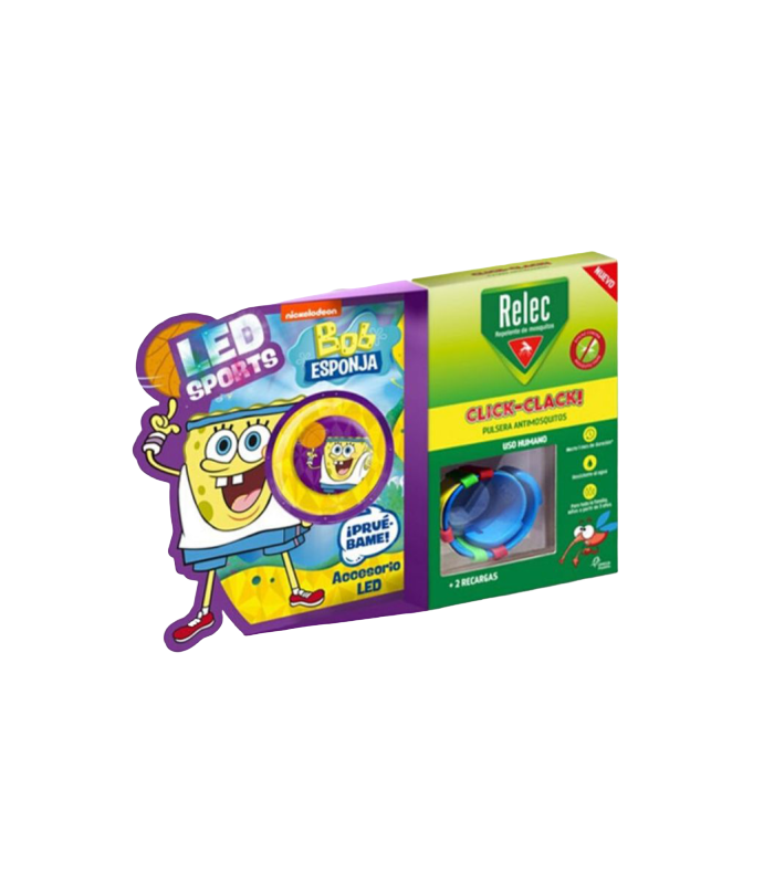 RELEC PULSERA CLICK CLACK BOB ESPONJA LILA Inicio y  - 