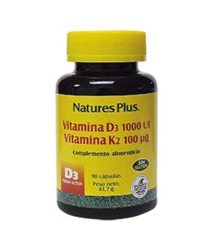 NATURES PLUS VITAMINA D3/K2 90 CAPSULAS Vitaminas y Dietetica - NATUR IMPORT