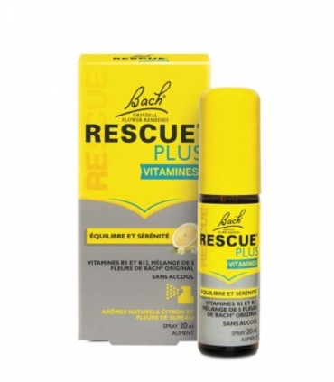 FLORES BACH RESCUE PLUS VITAMINAS SPRAY 20 ML Ansiedad y Sistema nervioso - BACH RESCUE