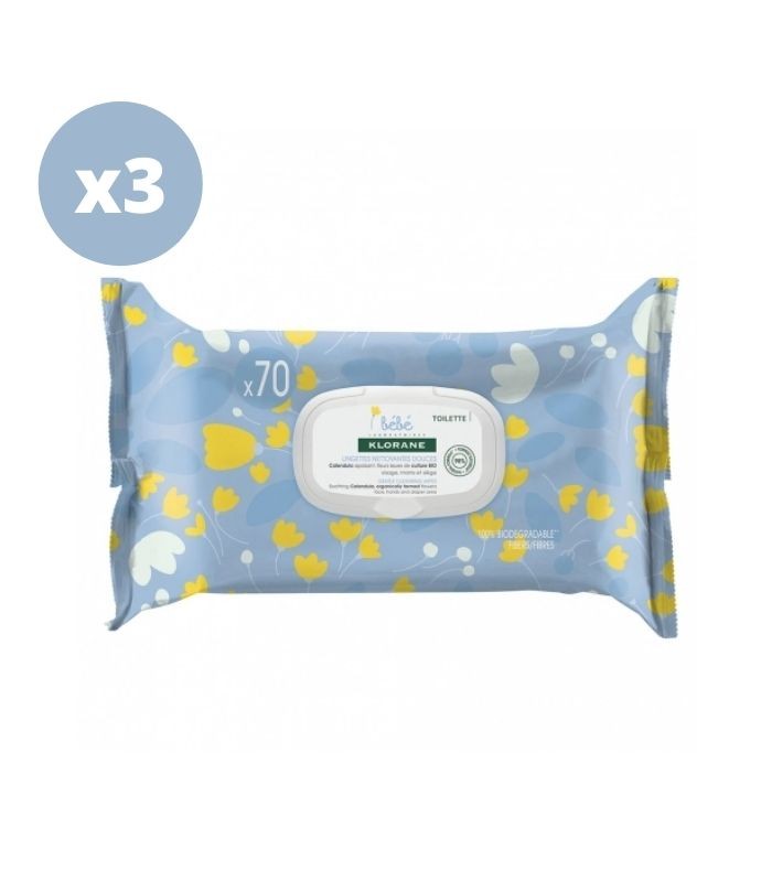 KLORANE BEBE TRIPLO TOALLITAS Inicio y  - KLORANE