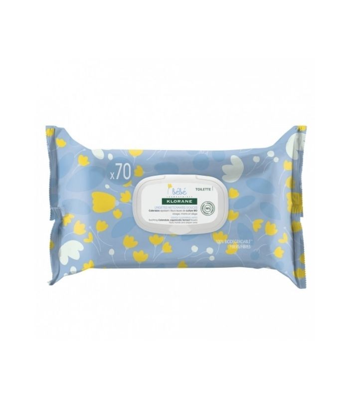 TOALLITAS BEBE CALENDULA KLORANE 70 UNIDADES Pañales y toallitas y Cuidado del bebe - KLORANE