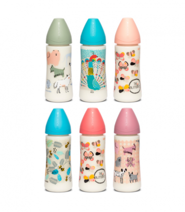 SUAVINEX BIBERON +4M TETINA REDONDA SILICONA  360ML -Biberones y Accesorios del bebe