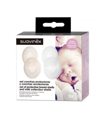 SUAVINEX CONCHAS PROTECTORAS + RECOLECTORAS 2 UNIDADES- Accesorios lactancia y lactancia