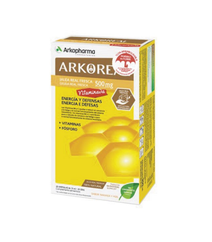ARKOPHARMA JALEA REAL VITAMINADA 20 AMPOLLAS Farmacia en Casa y Inicio - ARKOPHARMA