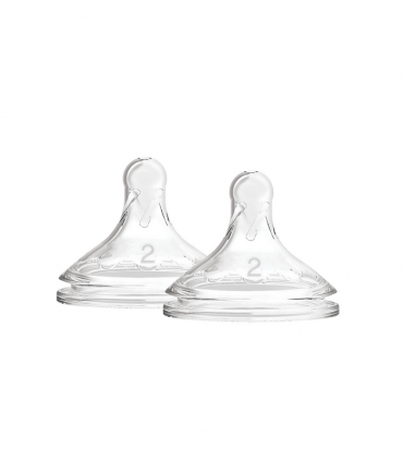 DR BROWNS TETINA NIVEL 2 SILICONA +3M BOCA ANCHA-Accesorios del bebé y tetinas