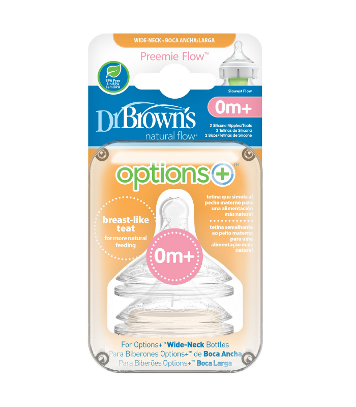 DR BROWNS TETINA BOCA ANCHA PREMATUROS +0M 2UDS- Accesorios del bebé y tetinas