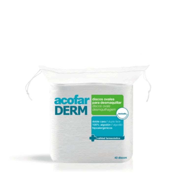 ACOFAR DERM DISCOS DESMAQUILLANTES OVAL 40U Cosmetica facial y Inicio - ACOFARMA
