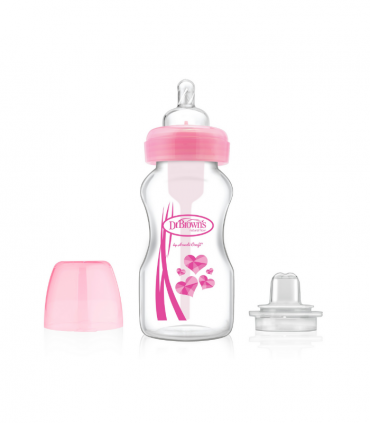 DR BROWNS KIT TRANSICION BIBERON 2en1 ROSA 270ML