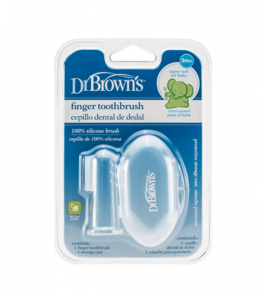 DR BROWNS CEPILLO DENTAL DE DEDO (SILICONA) +0M - Cuidado del bebé y cepillos de dientes