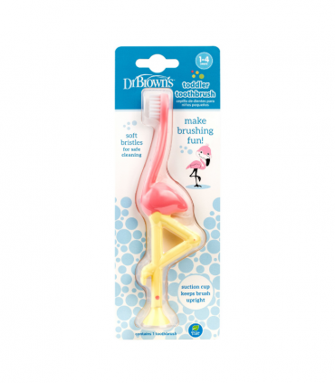 DR BROWN'S CEPILLO DE DIENTES FLAMENCO 0-3 AÑOS- Accesorios del bebé y Cepillo de dientes