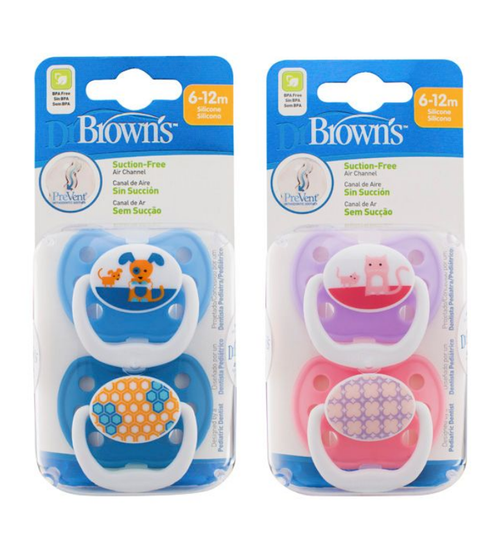 DR BROWNS CHUPETE PREVENT CLASSIC 6-12M 2UDS -Chupetes y Accesorios del bebe