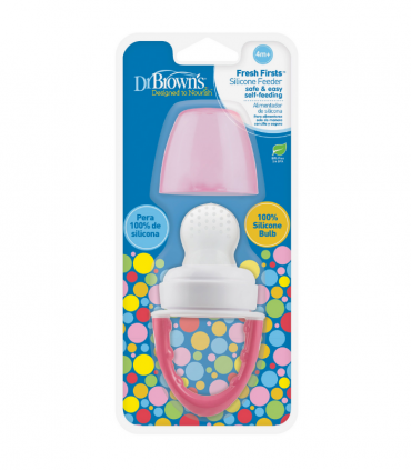 DR BROWN'S ALIMENTADOR ANTIAHOGO ROSA +4M -Accesorios del bebé
