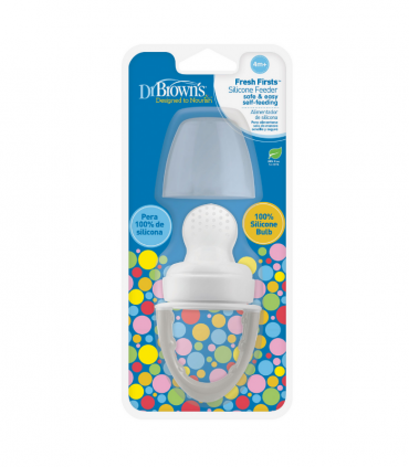 DR BROWN'S ALIMENTADOR ANTIAHOGO GRIS +4M -Accesorios del bebé