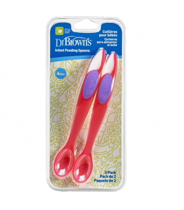 DR BROWN'S PACK CUCHARAS ROSA -Accesorios del bebe Y Vajilla Infantil