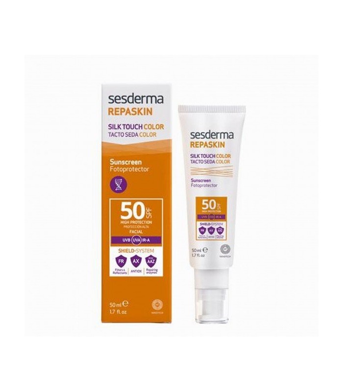 SESDERMA FOTOPROTECTOR REPASKIN TACTO SEDA COLOR SPF 50 50 ML Cosmetica facial y Inicio - SESDERMA