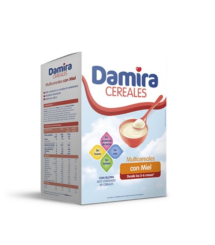 DAMIRA 8 CEREALES MIEL 600G Papillas y galletas y Alimentacion del bebe - DAMIRA NATUR