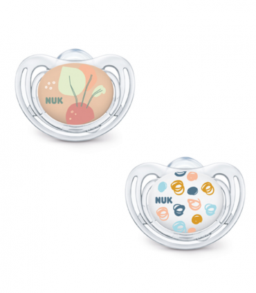 NUK CHUPETE FREESTYLE COLOUR PLAY SILICONA 6-18M 2UDS - Accesorios del bebé y Chupetes