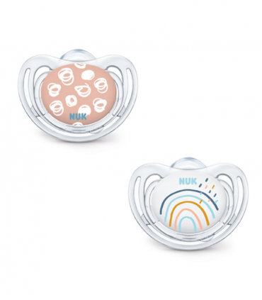 NUK CHUPETE FREESTYLE COLOUR PLAY SILICONA 6-18M 2UDS - Accesorios del bebé y Chupetes