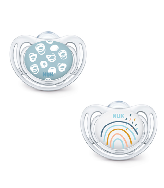 NUK CHUPETE FREESTYLE COLOUR PLAY SILICONA 6-18M 2UDS - Accesorios del bebé y Chupetes