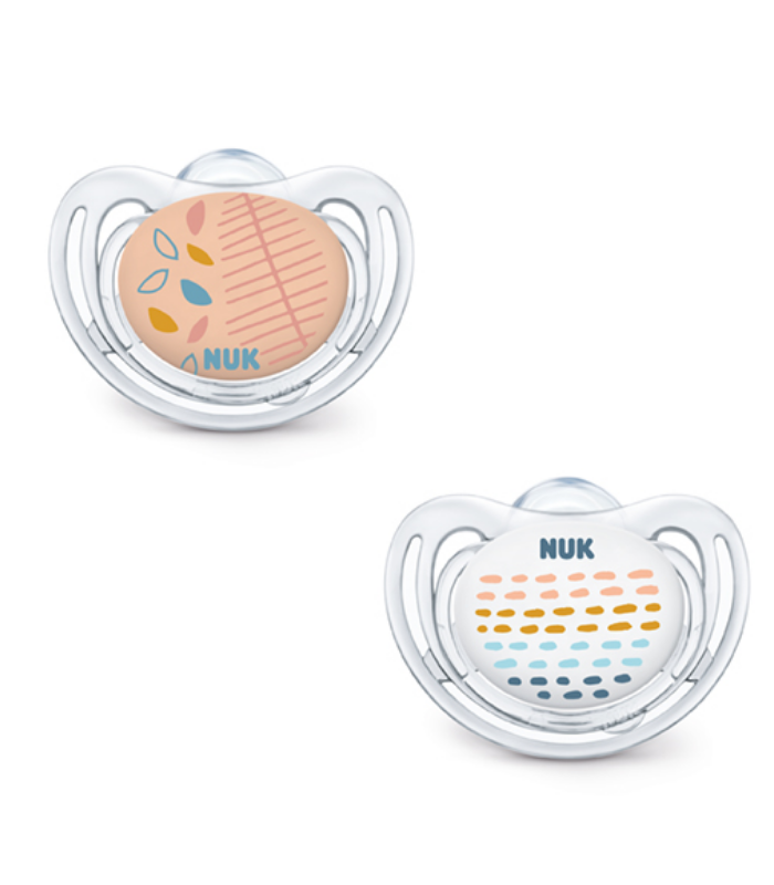 NUK CHUPETE FREESTYLE COLOUR PLAY SILICONA 6-18M 2UDS - Accesorios del bebé y Chupetes