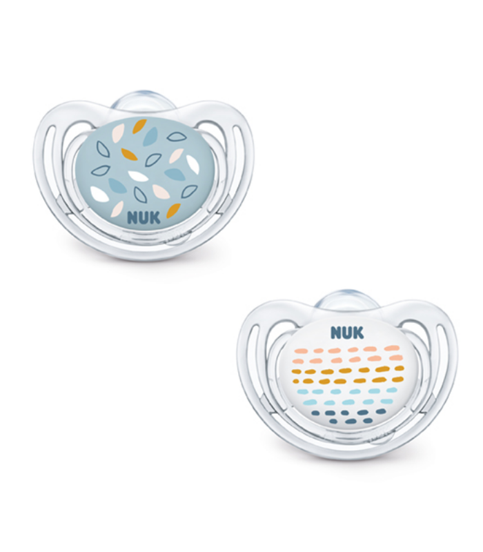 NUK CHUPETE FREESTYLE COLOUR PLAY SILICONA 6-18M 2UDS - Accesorios del bebé y Chupetes