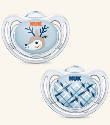 NUK WINTER CHUPETE SILICONA 6-18M 2 UDS- Chupetes y Accesorios del bebé