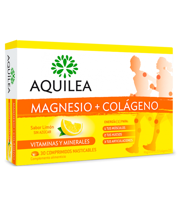 AQUILEA MAGNESIO + COLAGENO 30 COMPRIMIDOS MASTICABLES Colagenos y magnesios y Salud Muscular - URIACH-AQ OTC