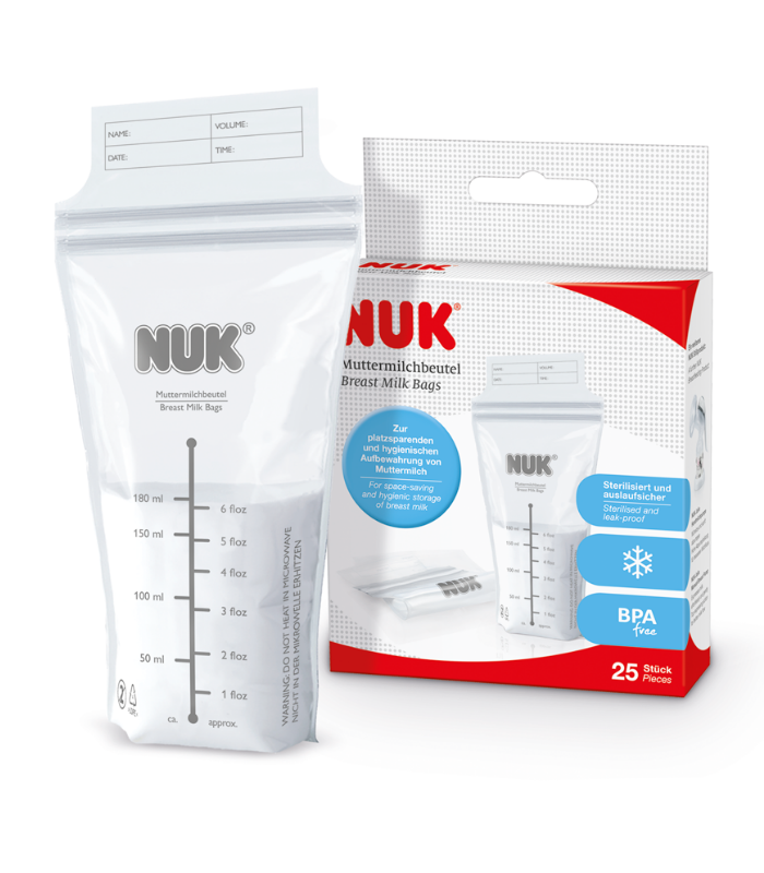 NUK BOLSAS DE LECHE MATERNA  25 UDS -Accesorios lactancia y lactancia