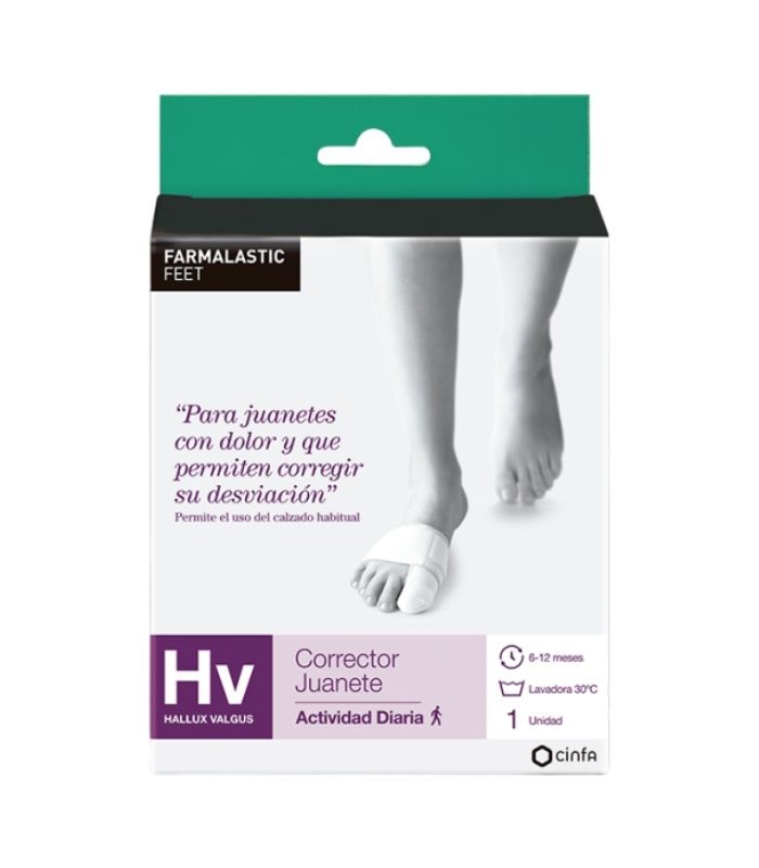 FARMALASTIC CORRECTOR JUANETE HALLUX VALGUS TALLA P Inicio y  - CINFA