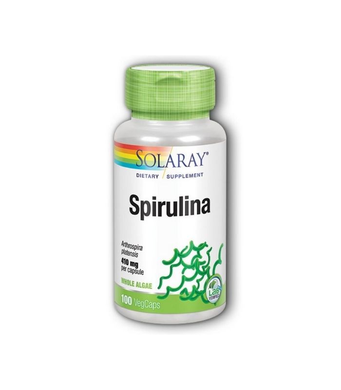 SOLARAY SPIRULINA 410 MG 100 CAPSULAS Vitaminas y Dietetica - SOLARAY