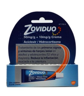 ZOVIDUO 50MG/10MG CREMA 2G Herpes y Dermatologia - GLAXO SMITHKLINE