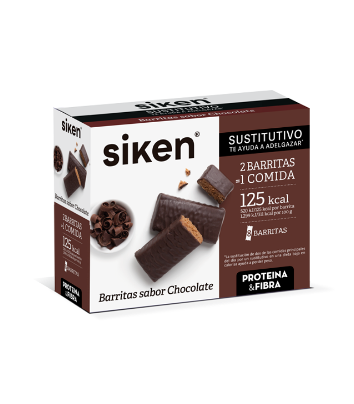 SIKEN SUSTITUTIVO BARRITAS SABOR CHOCOLATE 8 UNIDADES Inicio y  - SIKEN