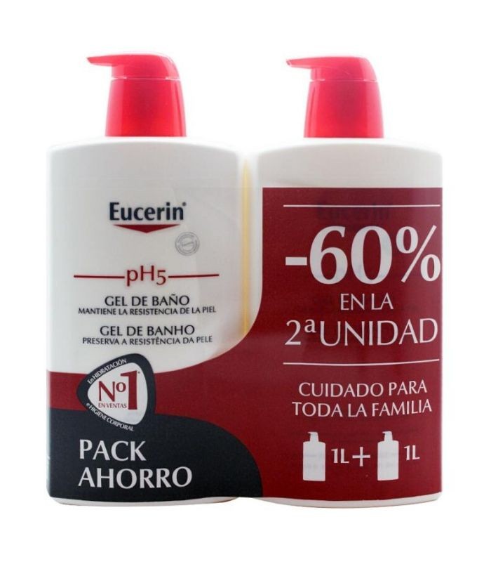 EUCERIN PH5 GEL BAÑO DUPLO 1 LITRO Jabones de baño y Higiene Corporal - EUCERIN