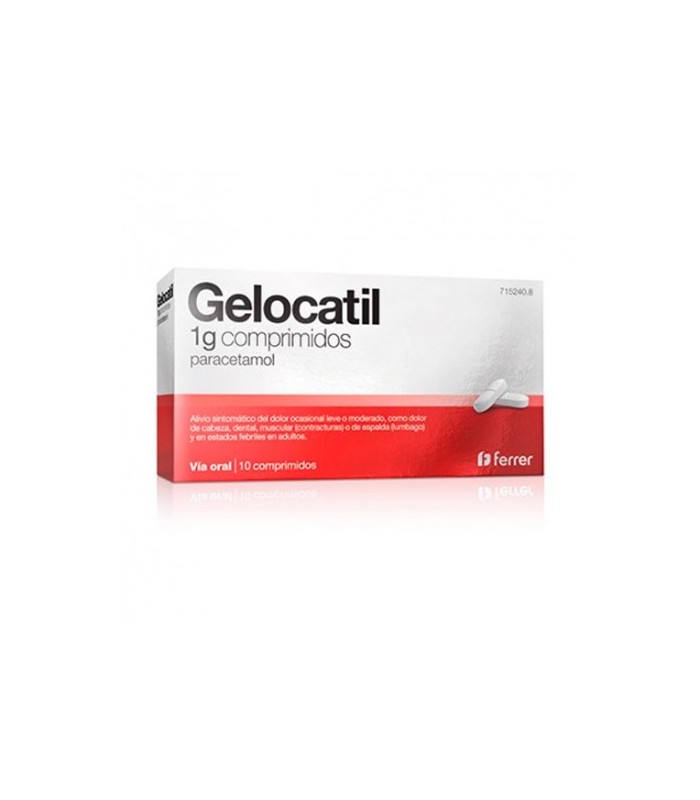 GELOCATIL 1G 10 COMPRIMIDOS Analgesicos y Analgésico y Antiinflamatorio - 