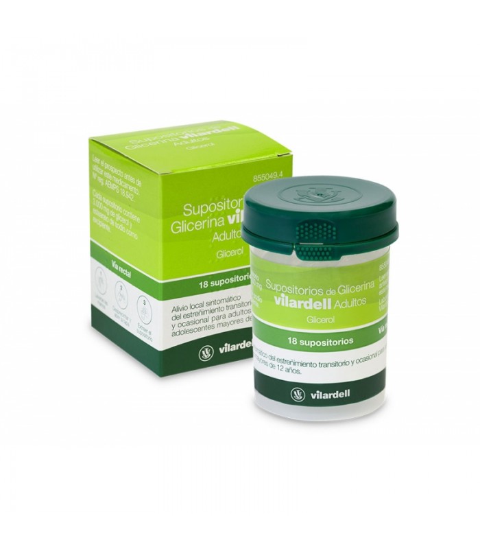 SUPOSITORIOS GLICERINA VILARDELL ADULTOS 18 SUPO Laxantes y Trastornos Digestivos - VILARDELL