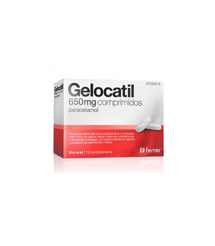 GELOCATIL 650 MG 12 COMPRIMIDOS Analgesicos y Analgésico y Antiinflamatorio - FERRER INTERNACIONAL